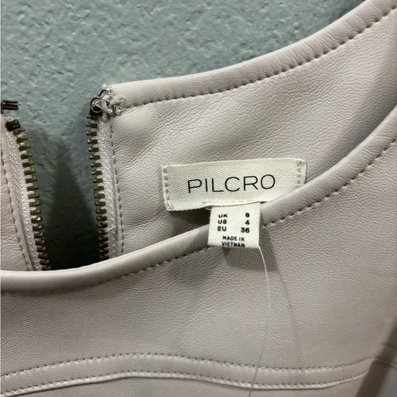 Pilcro by Anthropologie Shift Faux Leather Mini Dress NWT SZ 4 - Picture 10 of 11